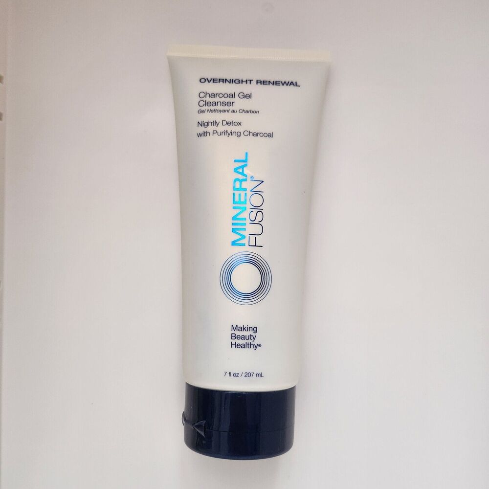 Mineral Fusion Overnight Renewal Charcoal Gel Cleanser 7.0 fl oz/207 ml Sealed